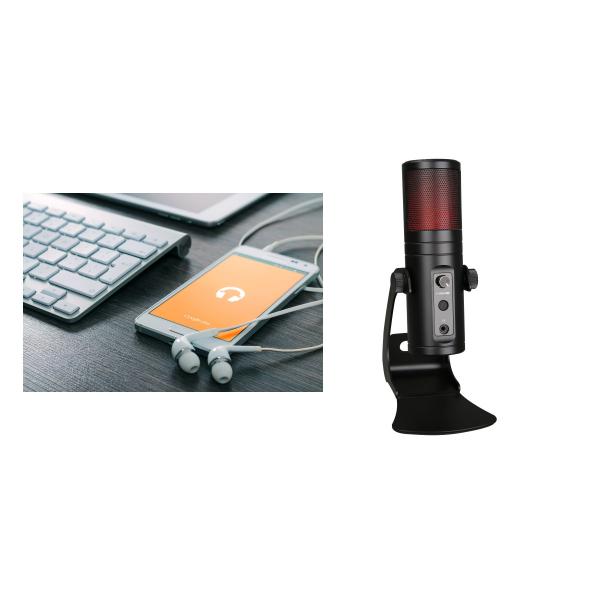 Buy Lightweight 5V USB 2.0 Karaoke Singing Mic 170mmx47.5mm at wholesale prices