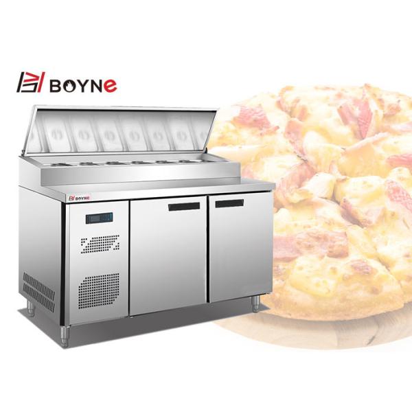 Buy 330w Commercial Refrigeration Equipment Pizza Working Table Refrigerator at wholesale prices