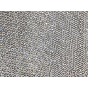 Mesh Pearl Beaded Embroiderey Fabric for Elegant Breathe Dinner Gowns