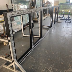 High Security Aluminum Glass Windows Aesthetic Square Soundproofing Windows