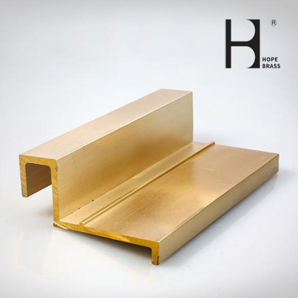 C38000 2% Lead Home Use Brass Profiles Extrusions Cunstomized Copper Alloy Extruding Profiles OEM ODM Manufacturer