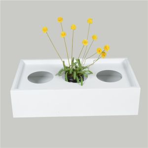 ABS Sliding Door Metal Storage Cabinet With Flower Pot Holder