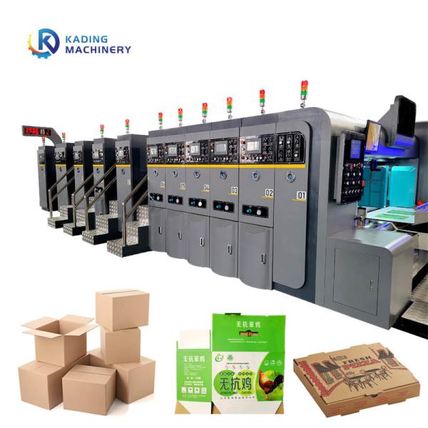 Multi Colours Carton Box Printing Machine Rotary Die Cutting For Making Pizza Box