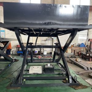 China Container Loading Equimpent 3.5T Single Scissor Hydraulic Dock Lift With Toe Guards on sale