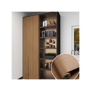Self Adhesive Renovation Kitchen Cabinet Waterproof Wood Grain Wallpaper Wall