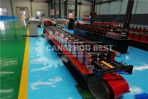 Quality Low Noise Roof Ridge Cap Roll Forming Machine With Single Chain Transmission for sale