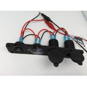 4 In 1 Automotive Voltmeter Dual USB 12V Car Cigarette Lighter Voltage Meter