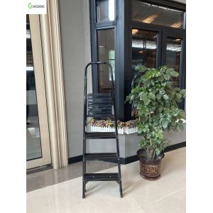 3 Foot 4 Step Ladder Aluminium 6063 Wear Resistant Black