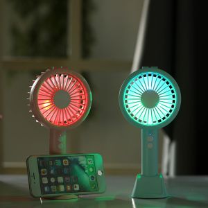 Traveling Camping Portable Hand Fan USB Rechargeable LED Fan