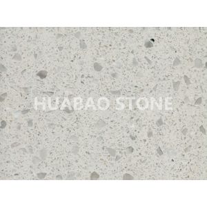 Construction White Terrazzo Tile Durable Ware Impervious Stain Damage Proof