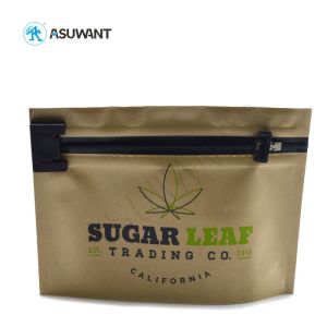 Customizable Aseptic Printed Mylar Bags Smell Proof Herb Package Resealable