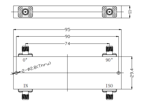 Buy 1-6GHz  90° Hybrid Coupler at wholesale prices