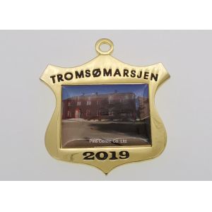 Olympic Die Struck Enamel Medal With Offset Printing Logo