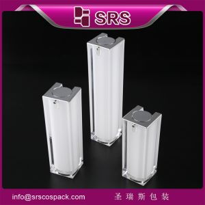 square airless bottle for cream, SRS PACKAGING acrylic jars packaging for