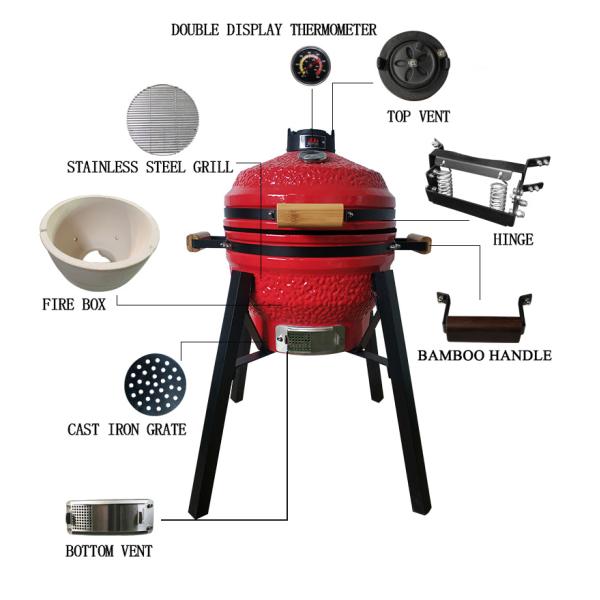 16 Kit Electric De Rotiserie Pentru Gratare Kamado Grill Temperature Gauge Smoke Feeder KIMSTONE Kamado