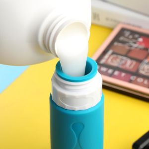 Cylinder Empty Silicone Travel Bottle Set Refillable Babi Color 90Ml