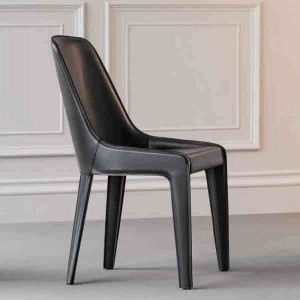 Elegant Bonaldo Lamina Fiberglass Dining Chair With Strong Steel Frame