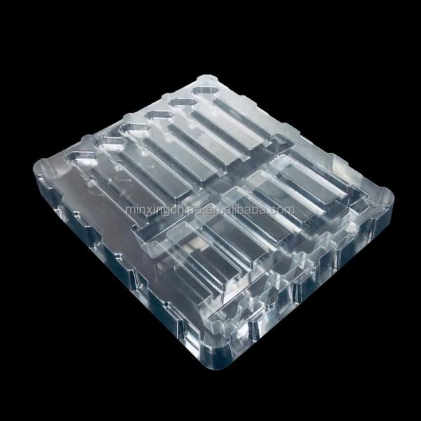 Blister Packaging Customized Clear PET Molded Plastic Insert Tray for Electronic Parts
