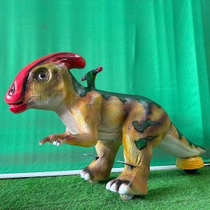 Three Wheels Animatronic Dinosaur Ride Remote Control Lifelike Attraction 80