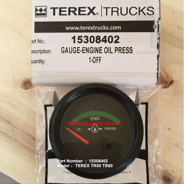 Buy TEREX 15308402 GAUGE ENGINE OIL PRESSURE NHL DUMP TRUCK MINING QUARRY TR45 TR50 TR60 TR70 at wholesale prices