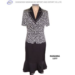 Quality Black wave point lady two-piece suit for sale