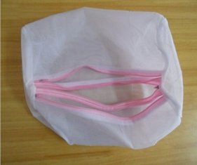 Two Pockets Durable Mesh Bags Zippered Laundry Mesh Wash Bag