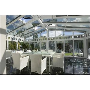 Modern Aluminum Glass Sunroom UV Resistant Indoor Outdoor