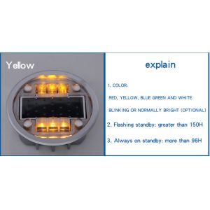 Solar Powered Road Studs LED Lights Aluminum Alloy PC Durable Solar Road Marker