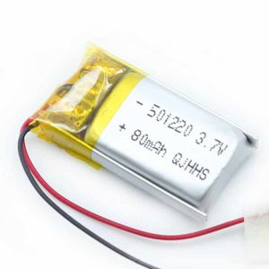 CC CV PL501220 80mAh 3.7Volt Lithium Ion Polymer Battery