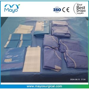 China Laparotomy Surgery use Disposable Surgical Laparoscopy Drape Pack on sale