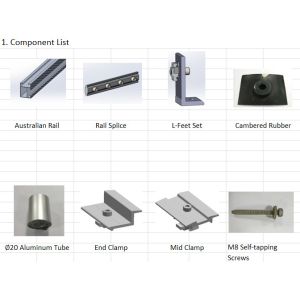 Reliable Structure Metal Roof Solar Mounting Systems For Pitched Roof Solar