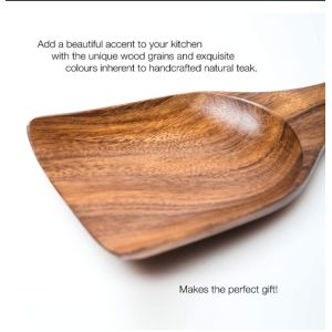 6 Piece Wooden Kitchen Utensil Set Biodegradble Dishwasher Safe