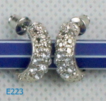 Hot Selling moon crystal zirconia stud earrings with gold plated