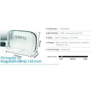 Promotion reusable clear printed transparent zipping storage cosmetic toiletry