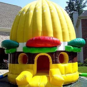 Quality Yellow Inflatable Bouncer Pumpkin Safety With PVC Durable Materia for sale