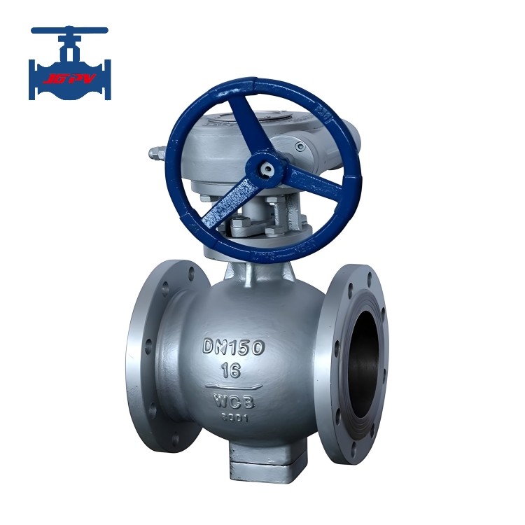 Worm Gear Driven Flange End Ball Valve Stainless Steel V Shaped With Precise