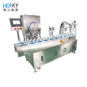 China Line Type Automatic Skin Care Cream Bottle Jar Filling And Capping Machine With Servo Capping System For Cream Jar Cosmetic Packing on sale China Line Type Automatic Skin Care Cream Bottle Jar Filling And Capping Machine With Servo Capping System For Cream Jar Cosmetic Packing on sale