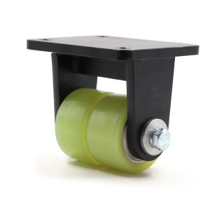 Fixed 1900KG Dual Wheel Swivel Casters 4 Inch Polyurethane Wheels