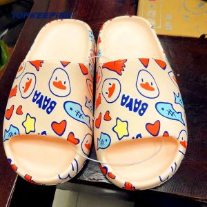 Summer Indoor Printed Flat EVA Women Yezzy Slides
