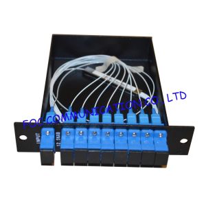 1*8 Fiber PLC Splitter LGX Type Rack Mount With SC / UPC Connector Low Insertion