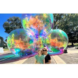 3m 5m Inflatable Lighting Decoration Laser Reflective Rainbow Crystal Bubbles