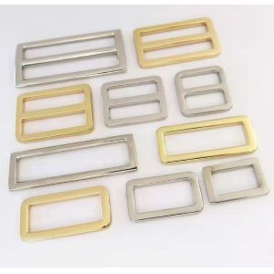 Alalamu Heavy Duty Metal Rings Antiwear Rectangular Slide Adjuster Buckle