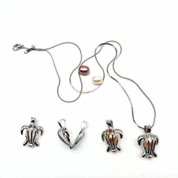 Pearl Cage Pendant Essential Oil Diffuser Jewelry Making Accessories DIY Necklace For Unisex Gift