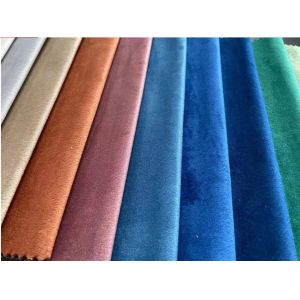 Sofa Felpa Fabric , Tear Resistant Plain Velvet Fabric