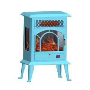 Master Flame Electric Fireplace Indoor Freestanding Mantel Heater 1500W