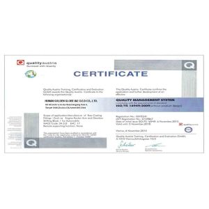 HUNAN GOLDEN GLOBE I AND E OED CO.,LTD. Certifications