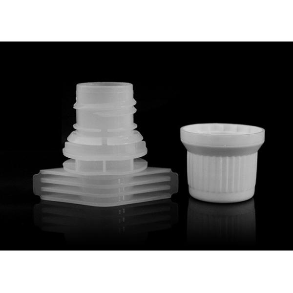 Dia 15mm Non Spill Plastic Pour Spout Caps In Double Gaps Accept Machine Filled