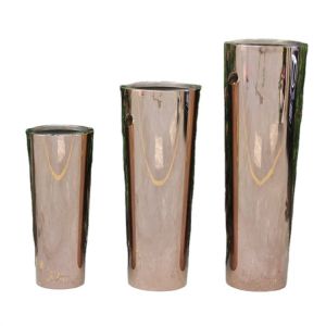Quality stand planters cylindrical round metal flower pots