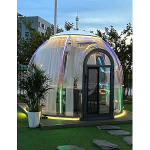 New Design Star Room Prefabricated PC Dome Tent Transparent Polycarbonate Dome
