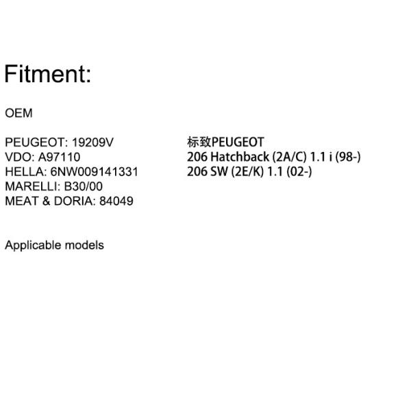 Wagon Idle Speed Motor IAC For PEUGEOT 206 Hatchback 19209V 500147